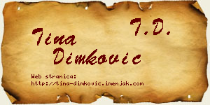 Tina Dimković vizit kartica